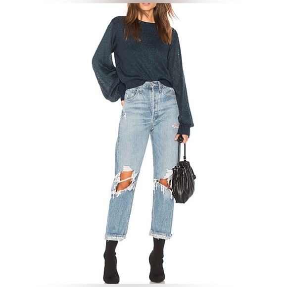 Free People Blue Sparkle Sweater ✨⭐️💖 - Picture 12 of 16